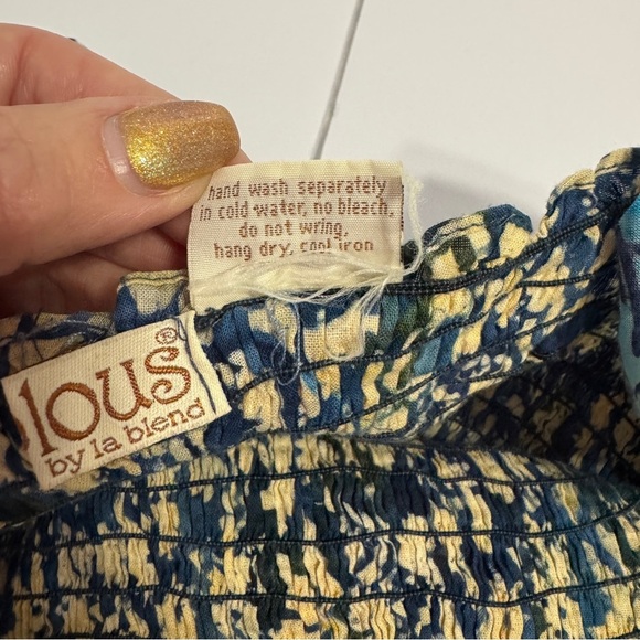 Frivolous by La Blend Boho Maxi Dress Medium Handmade 100% Cotton - Picture 8 of 8